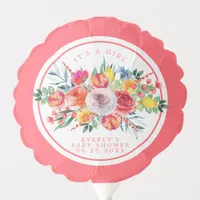 Wildflower Baby In Bloom Floral Baby Shower Balloon