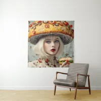 Funny Food Person Tapestry