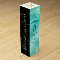 Elegant 11th Turquoise Wedding Anniversary Wine Box