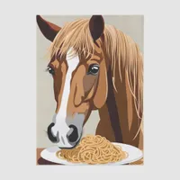 horse eating spaghetti decoupage tissue paper