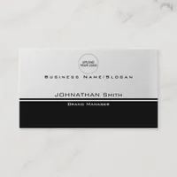 Elegant Professional Simple Minimal QR Code Logo Business Card