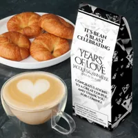 Elegant 75th Diamond Wedding Anniversary Roasted Coffee