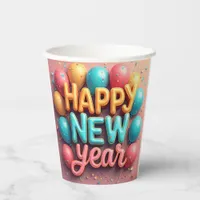 Happy New Year Paper Cups