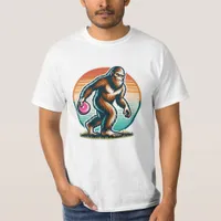 Retro Bigfoot Sasquatch Disc Golf T-Shirt