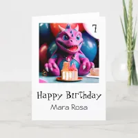 *~* AP88 AGE Baby Dragon Cake Birthday Card