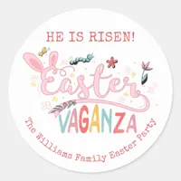 Easter Vaganza Pascua Picnic Easter Bunny Egg Hunt Classic Round Sticker