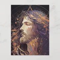 Jesus Stained Glass Postcard