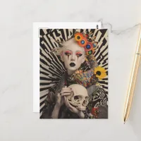 Woman With a Skull Postcard