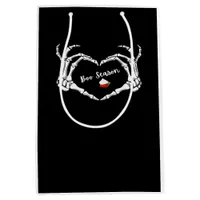 Skeleton Hand Heart Boo Season Spooky Vibe Medium Gift Bag