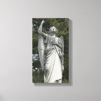 Stone Angel Black and White Canvas Print