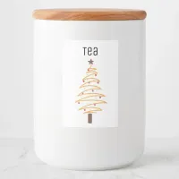 Christmas Style Gold Tree  Food Label