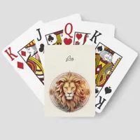 Leo Lion Zodiac Minimalist  Jumbo Poker Cards