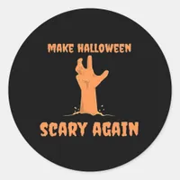 Make Halloween Scary Again Zombie Classic Trumpkin Classic Round Sticker