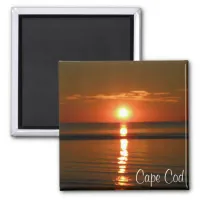 Cape Cod Beach Red unset Photo Magnet