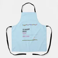 Cute Personalized Coastal Street Name Apron