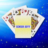 Bright Yellow and White 2024 High School Senior Poker Cards