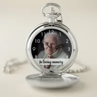 Custom photo memorial grandmother woman pocket watch