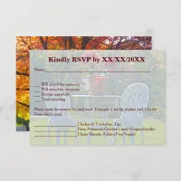 Meadow of Love - Autumn Tree Wedding RSVP Invitation