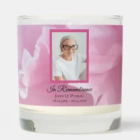 Pink Peony Flower Celebration of Life Funeral Scented Candle