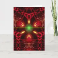 fractal christmas holiday card