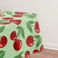 Red Cherries All Over Pattern Tablecloth