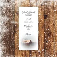 Snow Covered Barn Winter Country Wedding Menu