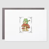 Mushroom Frog Goblincore Mycology Artistic Design Car Magnet