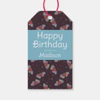 Music Lover Doodles Theme Birthday Party Blue Gift Tags