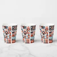 4th of July Generative Pattern Paper Cups