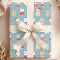 French Bulldog Christmas Pattern Wrapping Paper