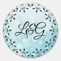 Personalized Decorative Blue Initial Sticker