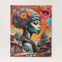 Afrofuturism :Vibrant African Beauty & Heritage Jigsaw Puzzle