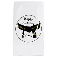 Martial Arts 1st Degree Black Belt Happy Birthday Small Gift Bag