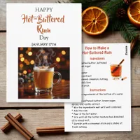 Happy Hot-Buttered Rum Day | January 17th Postcard