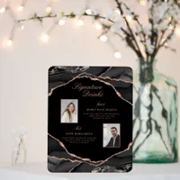 Signature Drinks Rose Gold Agate Wedding Photos Foam Board