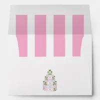 Palm Club Pink Cabana Stripe Palm Beach Bach Envelope