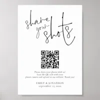 Wedding Photo Sign QR Code Share Your Shots