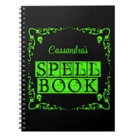 Green Goth Spell Book Personalized