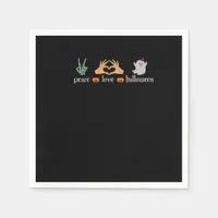 Peace Halloween Peace Sign Skeleton Witch's Hands  Napkins