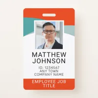 Business Employee Photo Name Template ID Badge