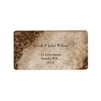 vintage, return address label