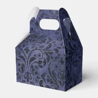 Distressed Purple and Black Damask Favor Boxes
