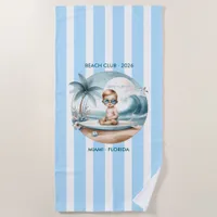 Baby on Board Beach Club Baby Shower Towel
