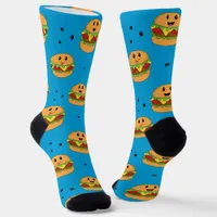 Hamburger Cute Fast Food Pattern Socks