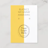 Your Logo Modern Minimalist Earring Display Card