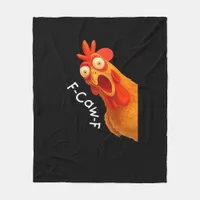 F-Caw-F Chicken Essential Minimal Clean Fleece Blanket