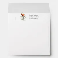 Elegant floral quote envelope 