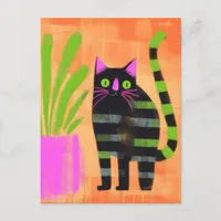 Cute Striped Kitty Postcard