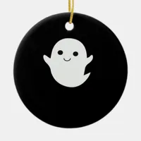 Cute Little Boo Fitted Ceramic Ornament