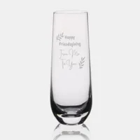 Happy Friendsgiving From Me to You Etched Stemless Champagne Flute